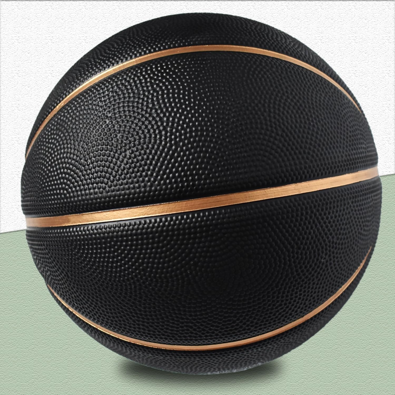 image:imageSenston 275295 Outdoor Basketball Excellent ElasticityGrip Rubber Basketballs with Pump Durable Size 57 Men BasketballBlackGold