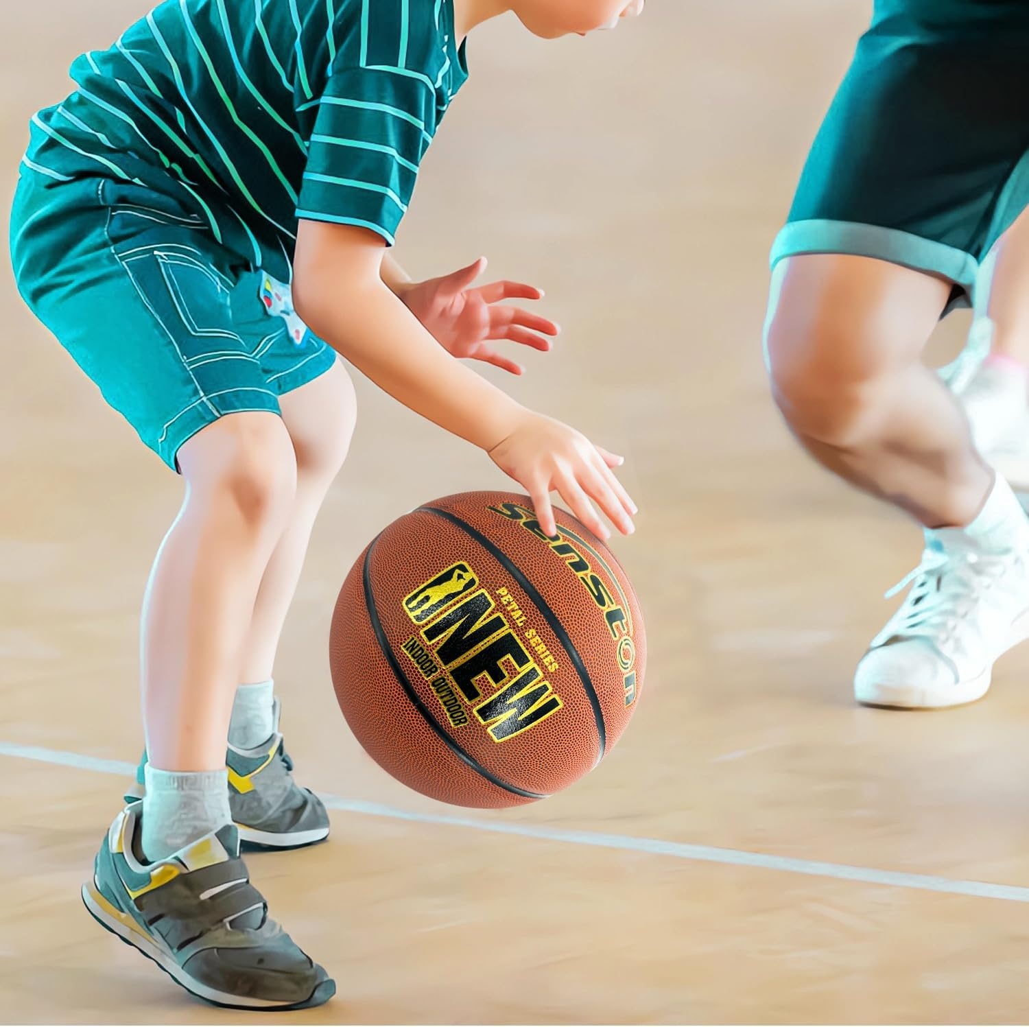 image:imageSenston 295 Leather Basketballs Outdoor Indoor Mens Basketball Ball Official Size 7 OutdoorIndoor Game