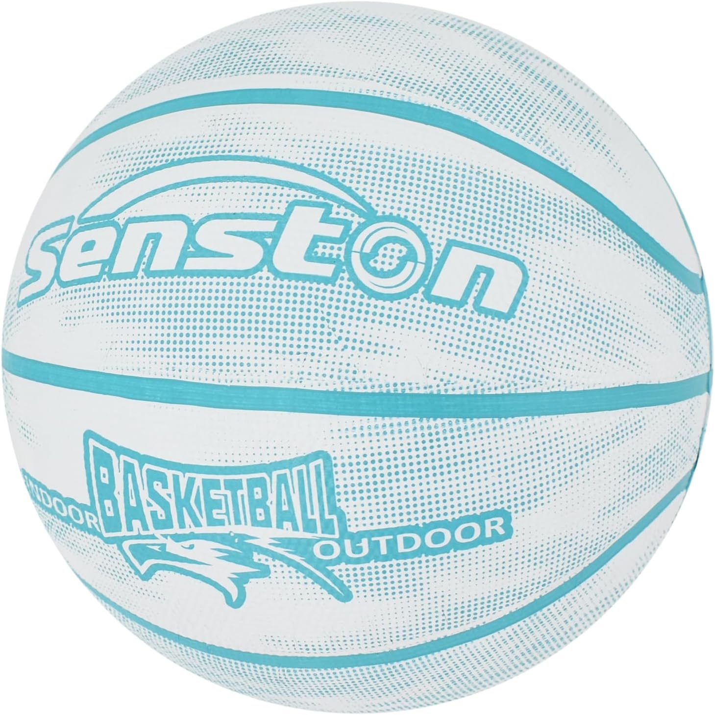 image:imageSenston 295 Outdoor Basketball Premium Grip with Pump for Men Women Excellent bounce elasticity Great value for daily play Built for concrete courts Easy inflation Ideal gift for playersBlueWhite