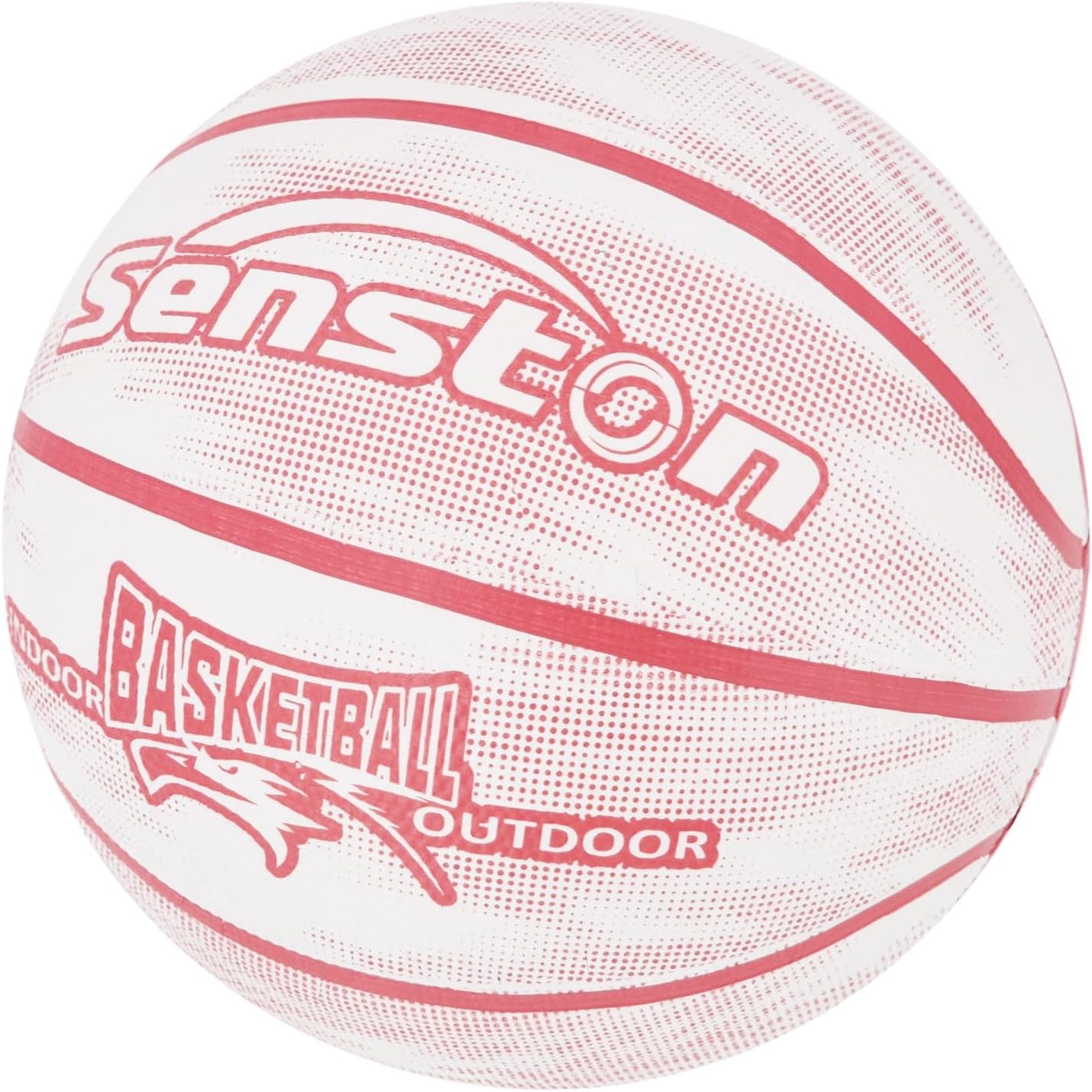 image:imageSenston 295 Outdoor Basketball Premium Grip with Pump for Men Women Excellent bounce elasticity Great value for daily play Built for concrete courts Easy inflation Ideal gift for playersPinkWhite