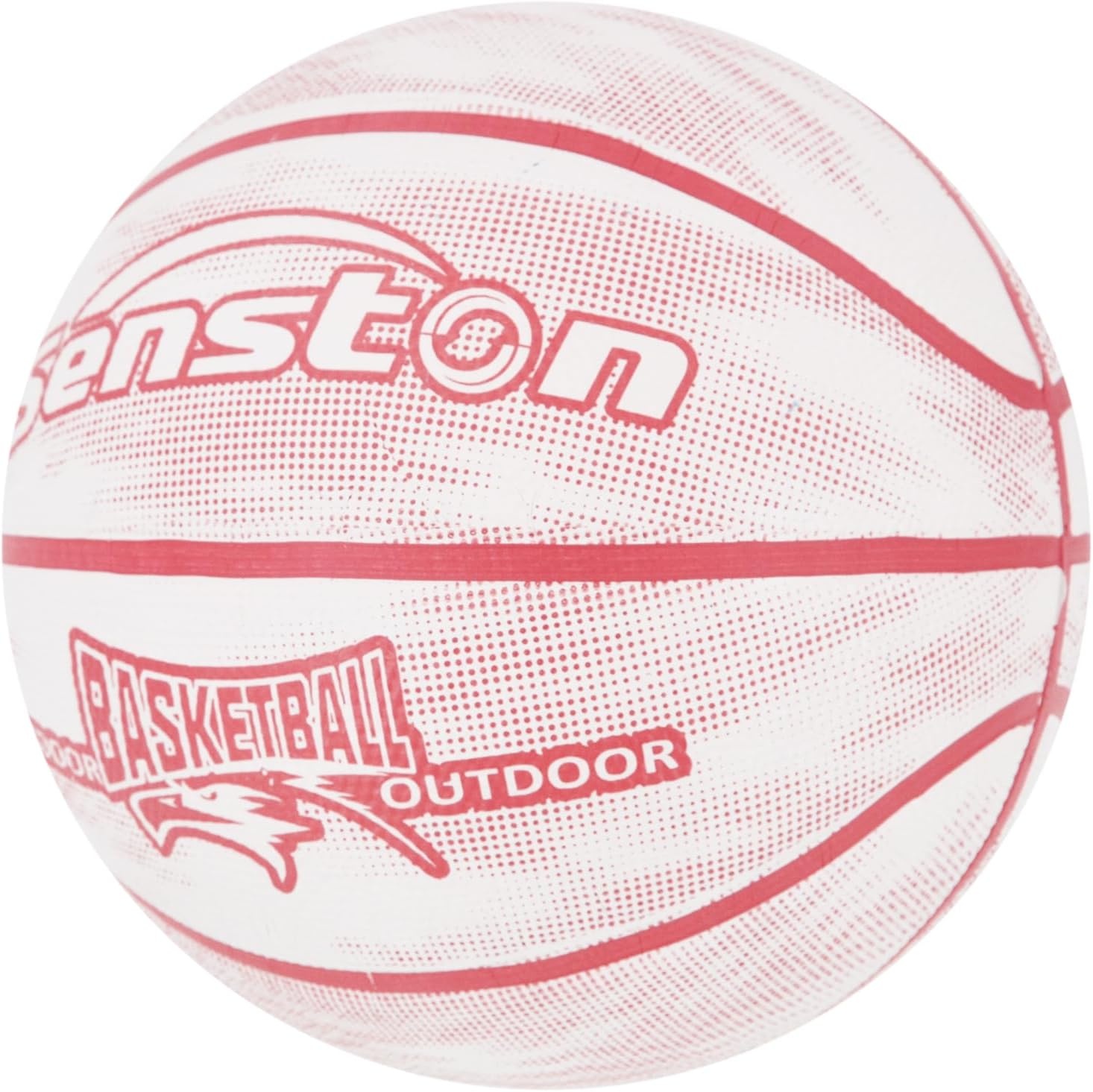 image:imageSenston 295 Outdoor Basketball Premium Grip with Pump for Men Women Excellent bounce elasticity Great value for daily play Built for concrete courts Easy inflation Ideal gift for playersPinkWhite