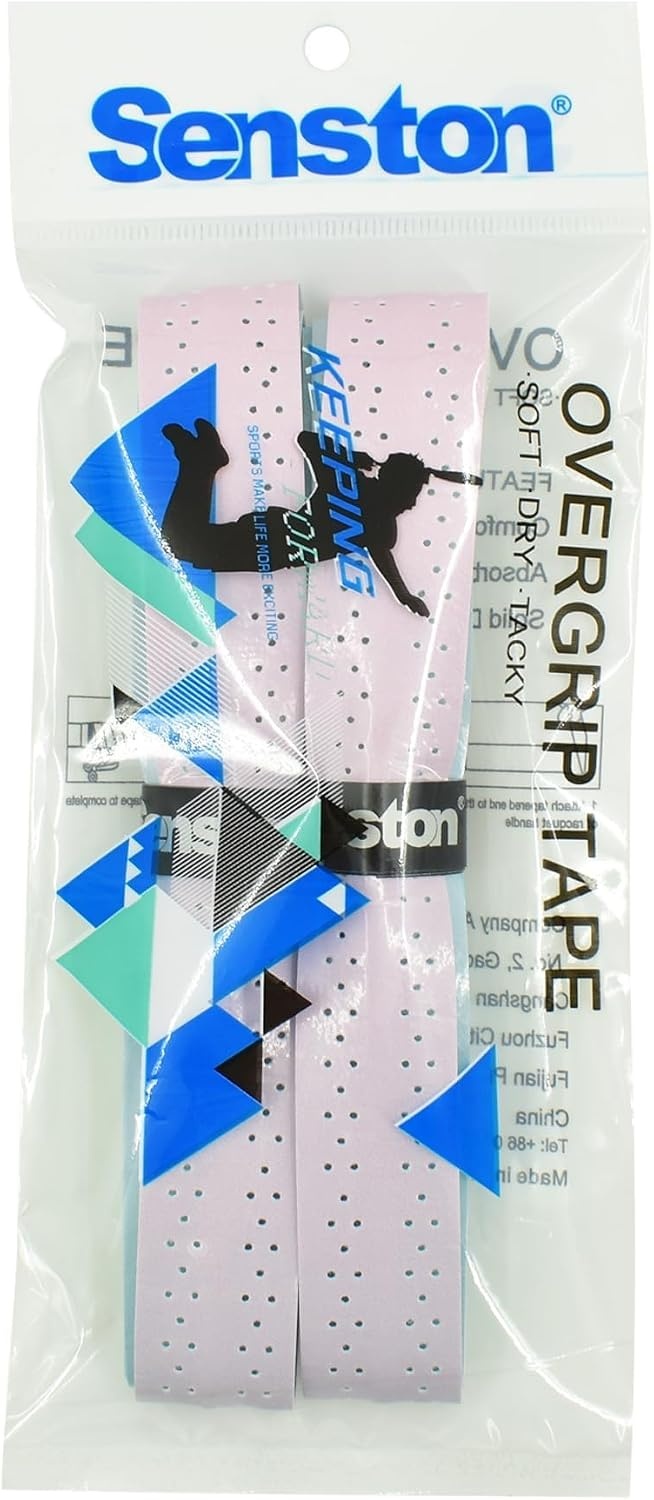 image:imageSenston 2pcs Racquet Grips Tape Overgrip for TennisBadmintonSquash Racquet Handle GripsBlue