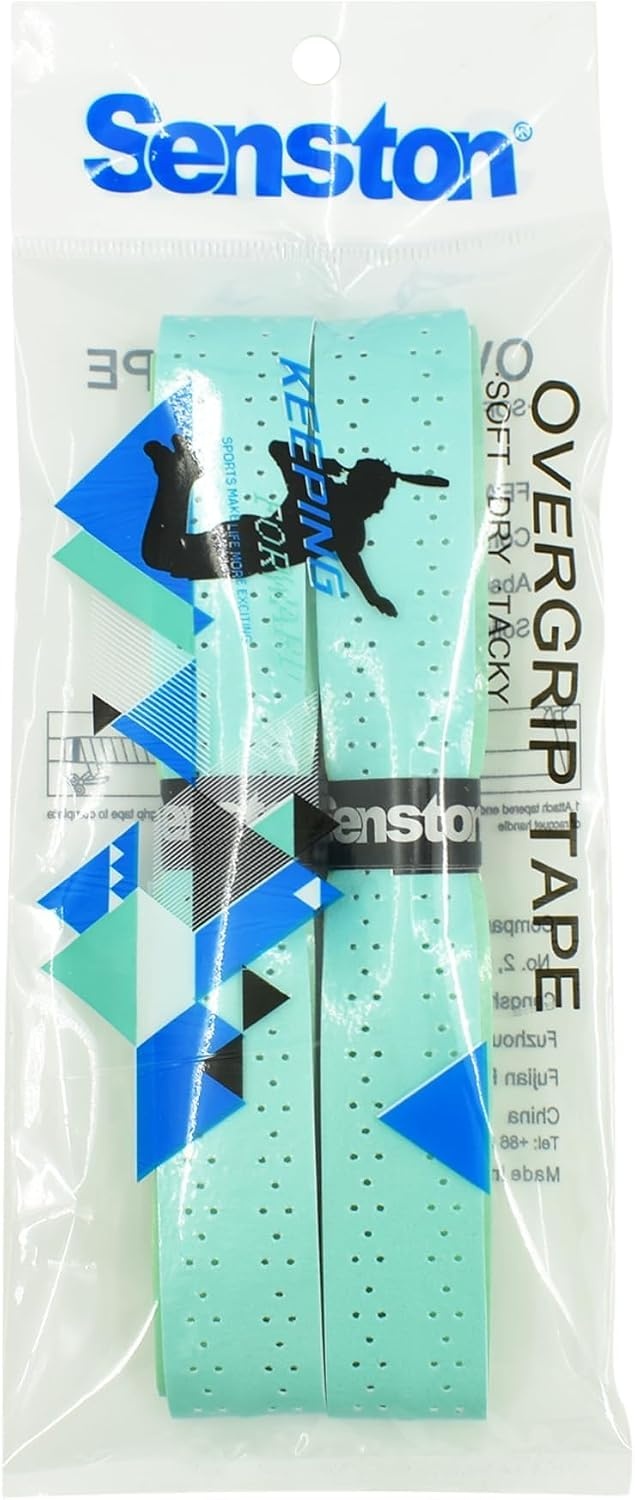 image:imageSenston 2pcs Racquet Grips Tape Overgrip for TennisBadmintonSquash Racquet Handle GripsGreen