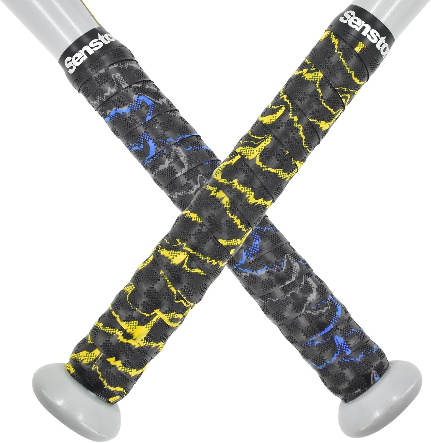 image:imageSenston Baseball Softball Bat Grip Tape AntiSlip Hockey Handle Wrap Grips Tapes2 PackBlueYellow