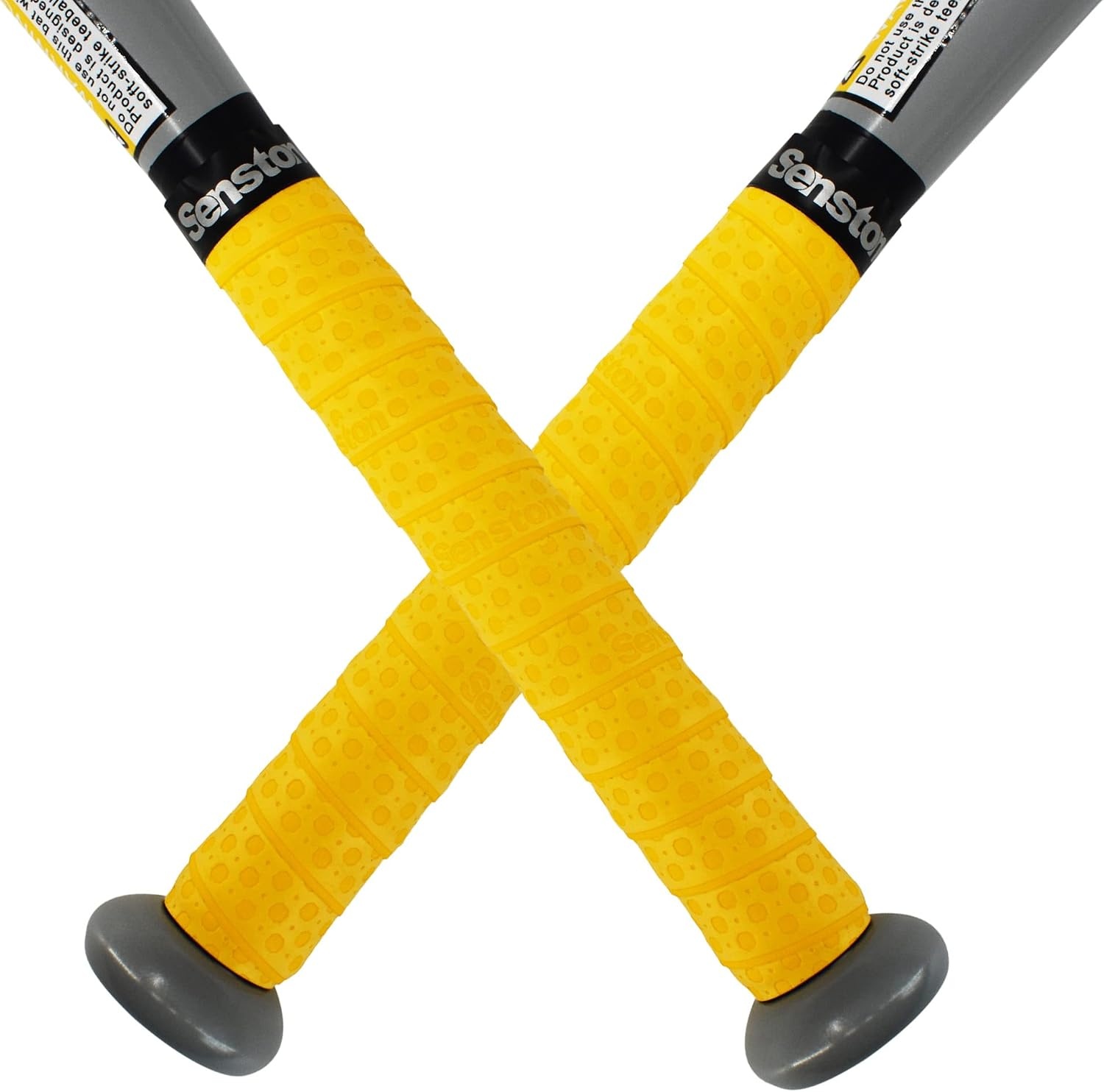 image:imageSenston Baseball Softball Bat Grip Tape AntiSlip Hockey Handle Wrap Grips Tapes2 PackYellow