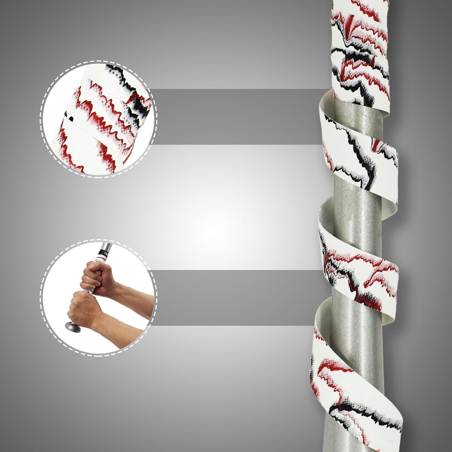 image:imageSenston Baseball Softball Bat Grip Tape AntiSlip Hockey Handle Wrap Grips Tapes2 Packwhiteblack