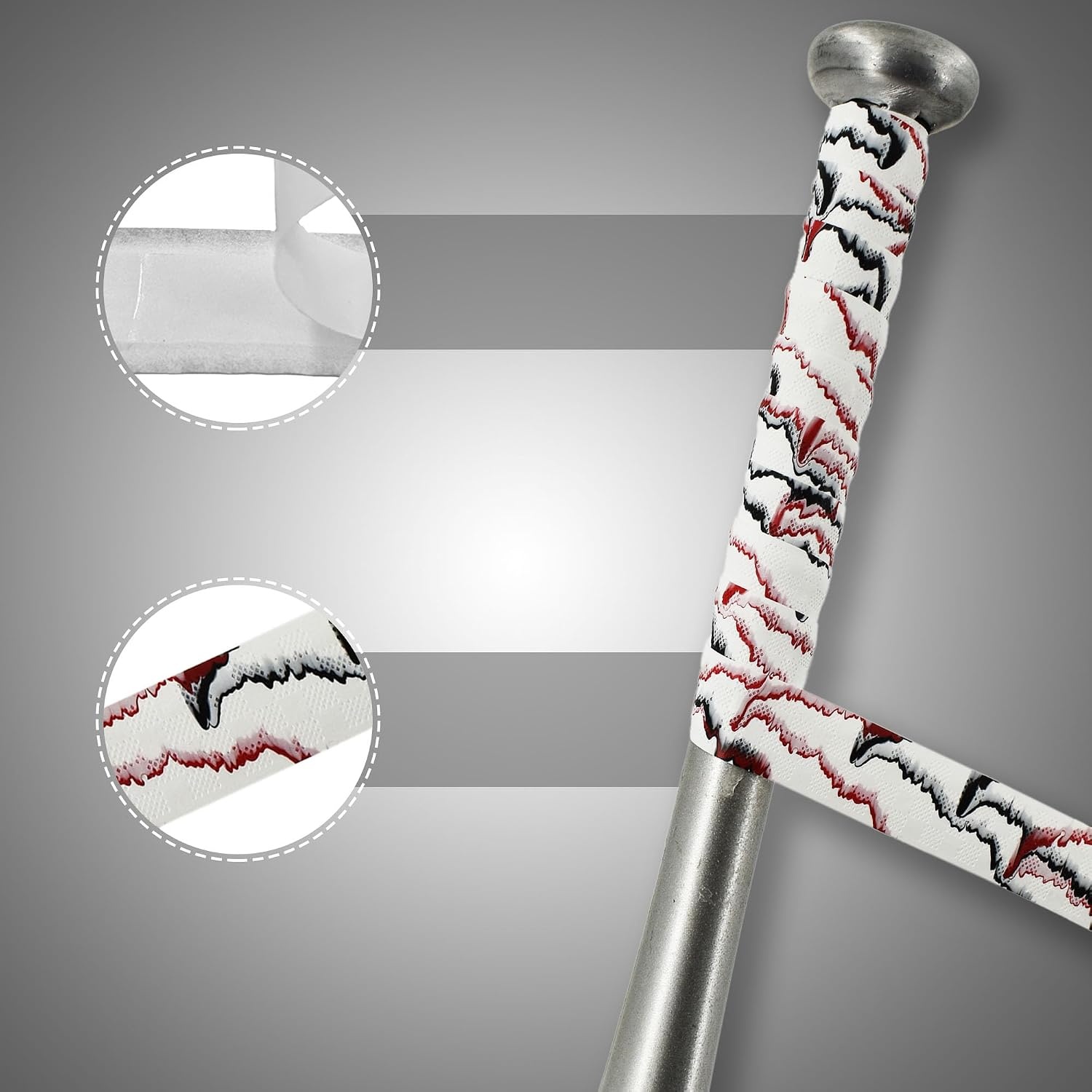 image:imageSenston Baseball Softball Bat Grip Tape AntiSlip Hockey Handle Wrap Grips Tapes2 Packwhiteblack