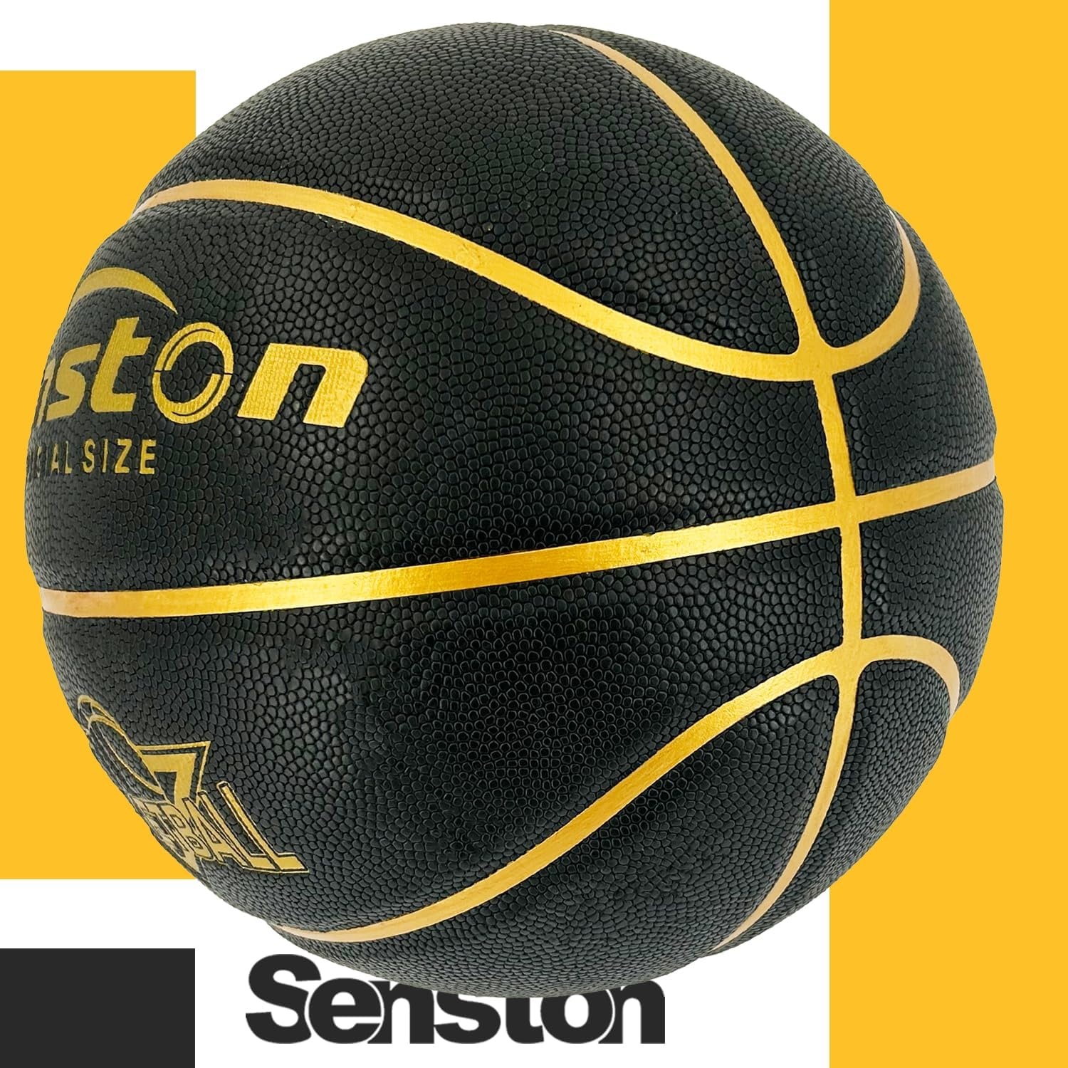 image:imageSenston Basketball 295 Premium PU Leather Basketball with Box Size 7 Premium ElasticityGrip Basketballs Indoor and Outdoor basketballs