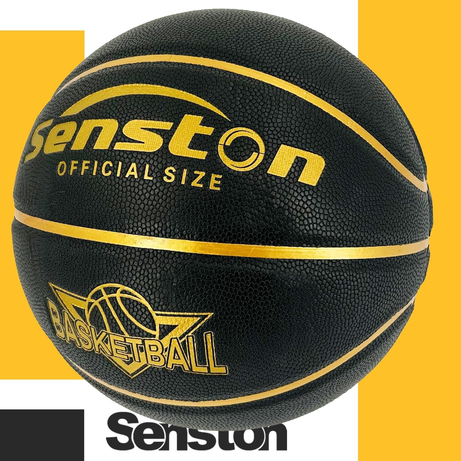image:imageSenston Basketball 295 Premium PU Leather Basketball with Box Size 7 Premium ElasticityGrip Basketballs Indoor and Outdoor basketballs