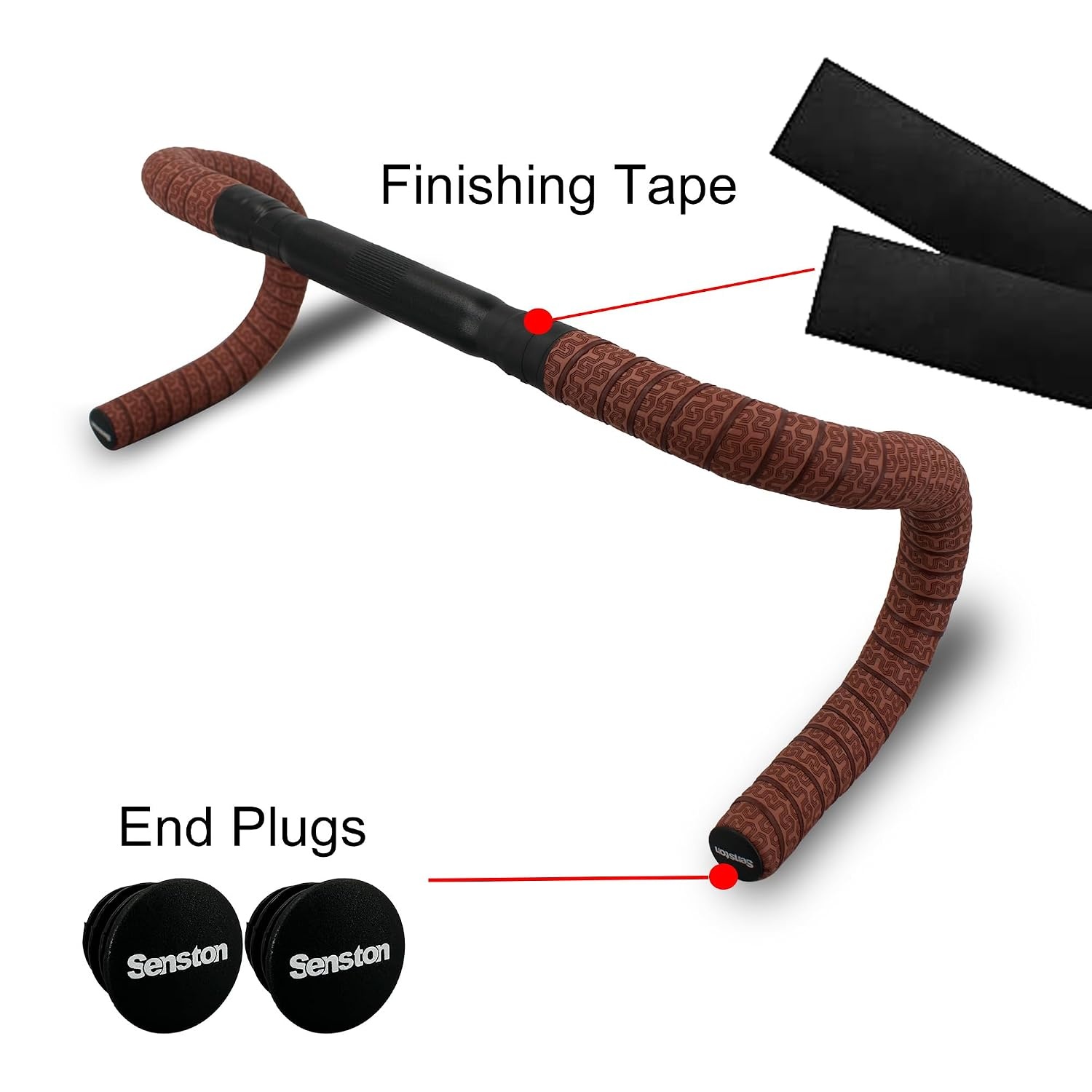 image:imageSenston EVA Road Bike Handlebar Tapes 2 Rolls Cycling Handle Wraps Bicycle Bar Tape BlueBrown