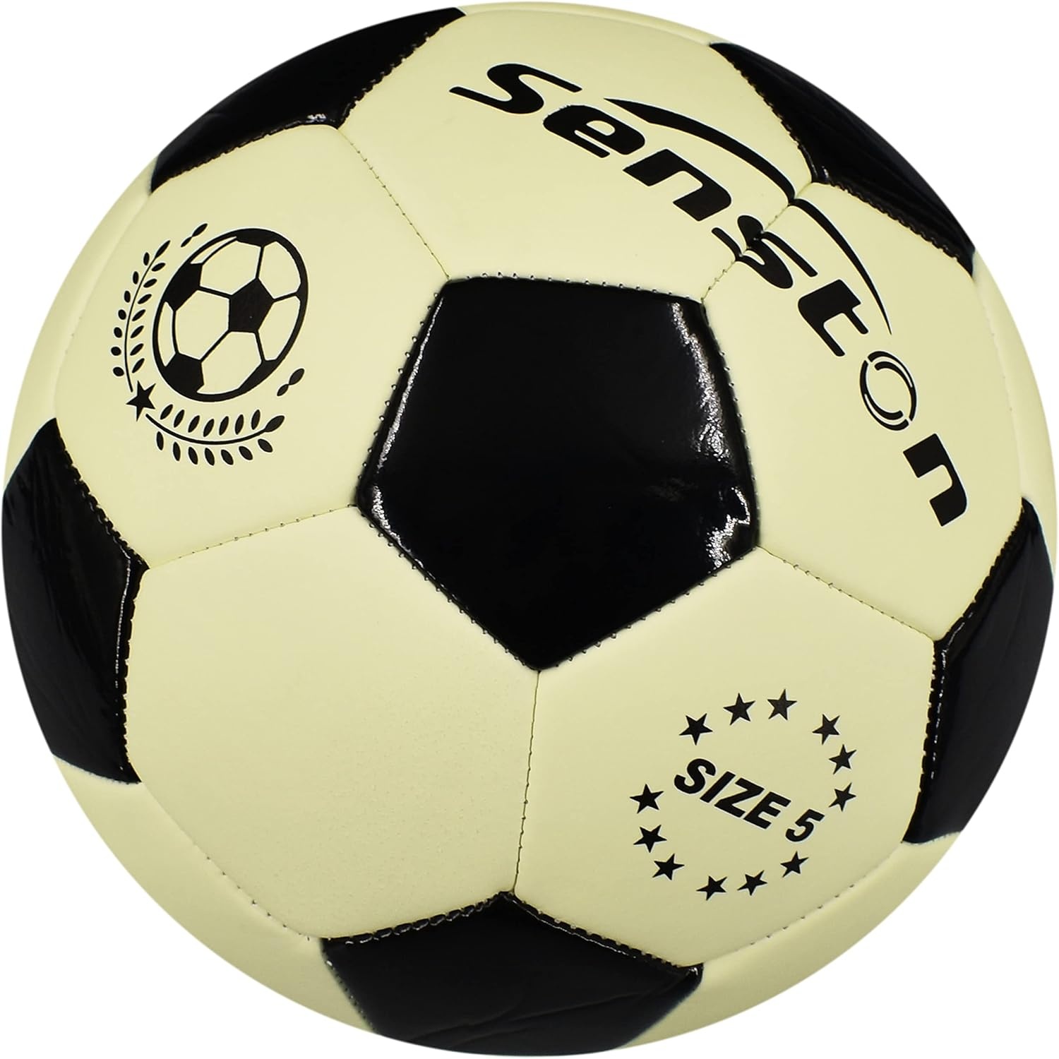 image:imageSenston Glow in the Dark Soccer Ball Size 5 Glowing PU Soccer with Pump No Batteries RequiredLightAbsorbing Luminous MaterialEcofriendly amp DurablePerfect PresentIndoor amp Outdoor Use