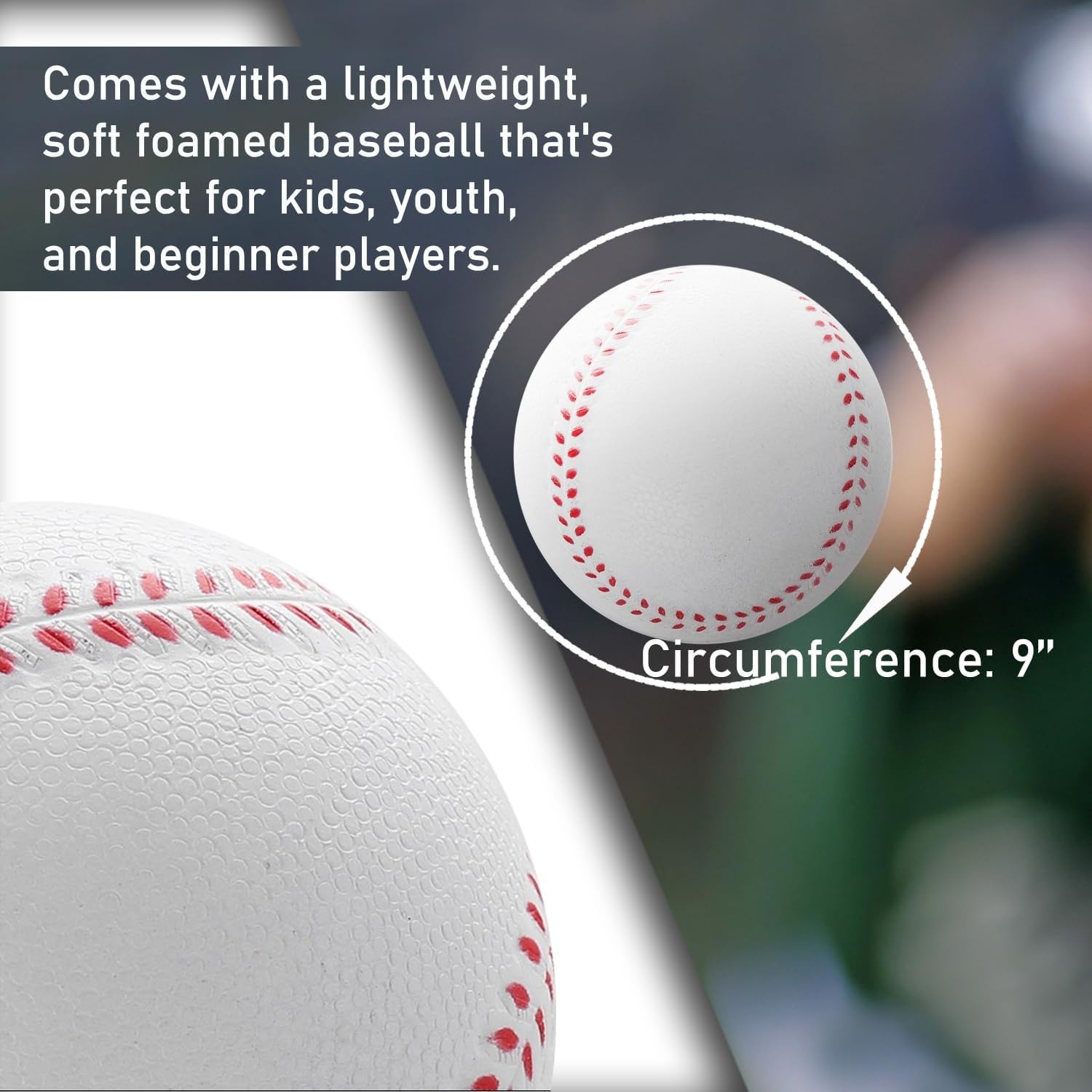 image:imageSenston Kids Youth Adult Baseball Glove 105 Softball Mitt LeftRight Hand Throw with BallBlue
