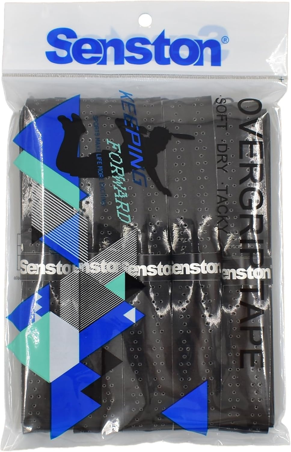 image:imageSenston New Rackets Grip Anti Slip Perforated Super Absorbent Tennis Overgrip Badminton Overgrip Pickleballs OvergripBlack