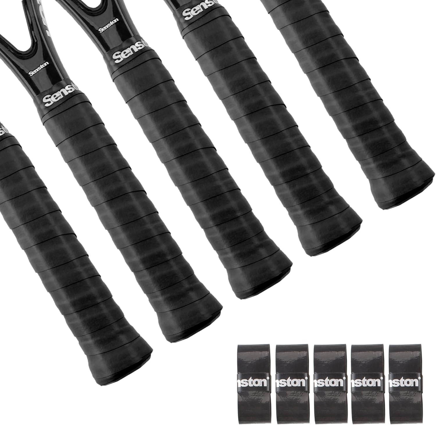 image:imageSenston New Rackets Grip Anti Slip Perforated Super Absorbent Tennis Overgrip Badminton Overgrip Pickleballs OvergripBlack