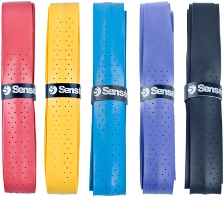 image:imageSenston New Rackets Grip Anti Slip Perforated Super Absorbent Tennis Overgrip Badminton Overgrip Pickleballs OvergripMulticolor