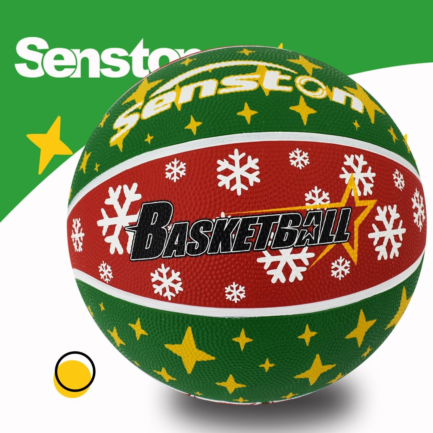 image:imageSenston Size 567 Outdoor Basketball Premium Grip with Pump for Men Women Excellent bounce elasticity Great value for daily play Built for concrete courts Easy inflation Ideal gift for playersRed