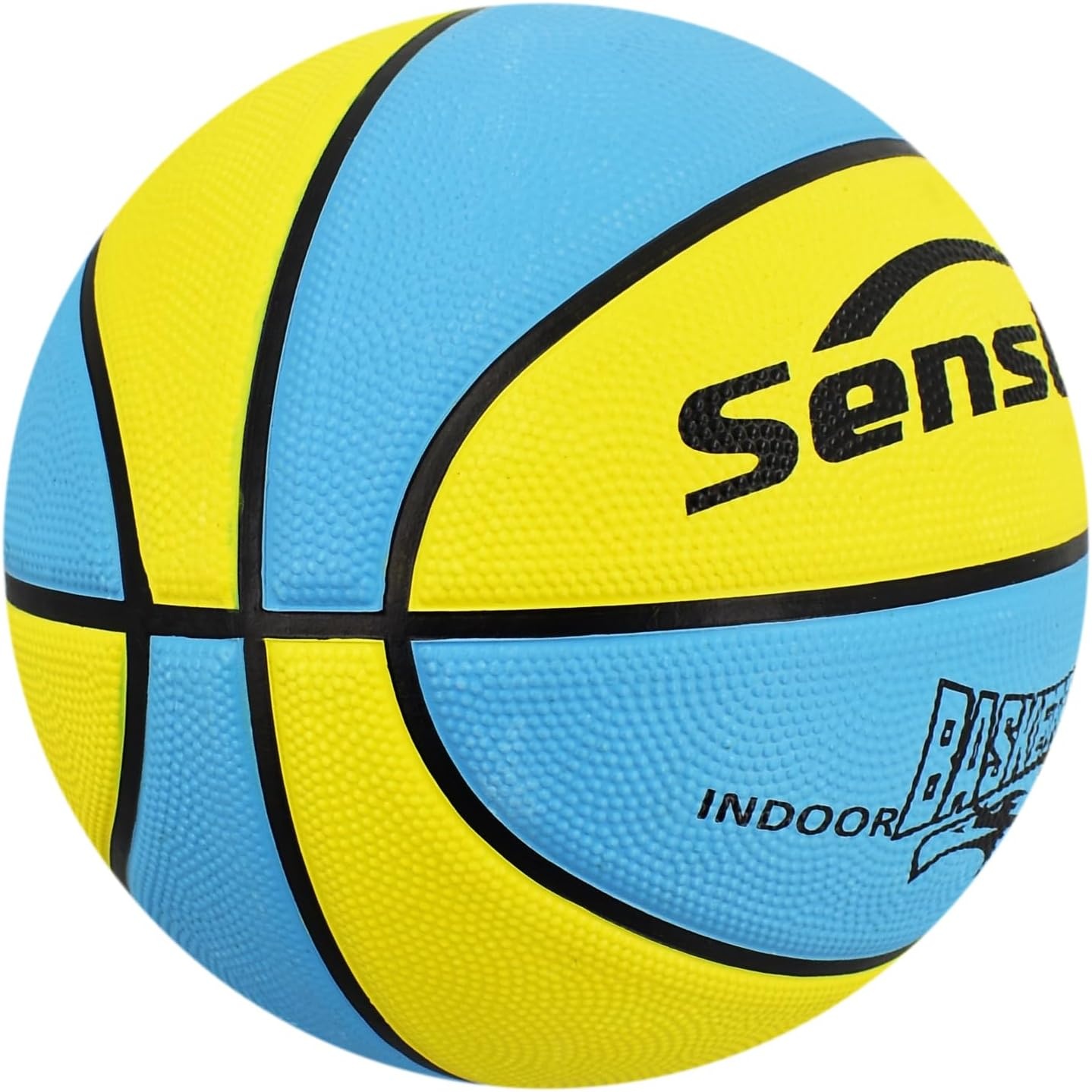 image:imageSenston Size 567 Outdoor Basketball Premium Grip with Pump for Men Women Excellent bounce elasticity Great value for daily play Built for concrete courts Easy inflation Ideal gift for playersBlueYellow
