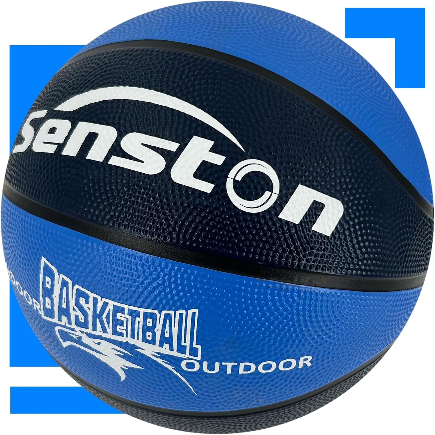 image:imageSenston Size 567 Outdoor Basketball Premium Grip with Pump for Men Women Excellent bounce elasticity Great value for daily play Built for concrete courts Easy inflation Ideal gift for playersBluePurple