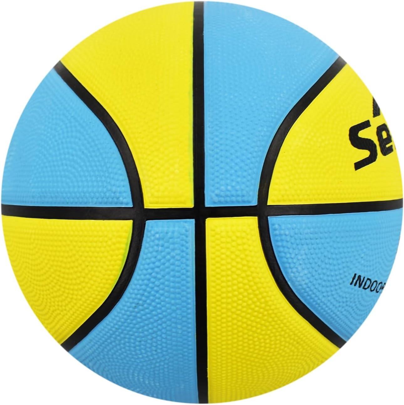 image:imageSenston Size 567 Outdoor Basketball Premium Grip with Pump for Men Women Excellent bounce elasticity Great value for daily play Built for concrete courts Easy inflation Ideal gift for playersBlueYellow