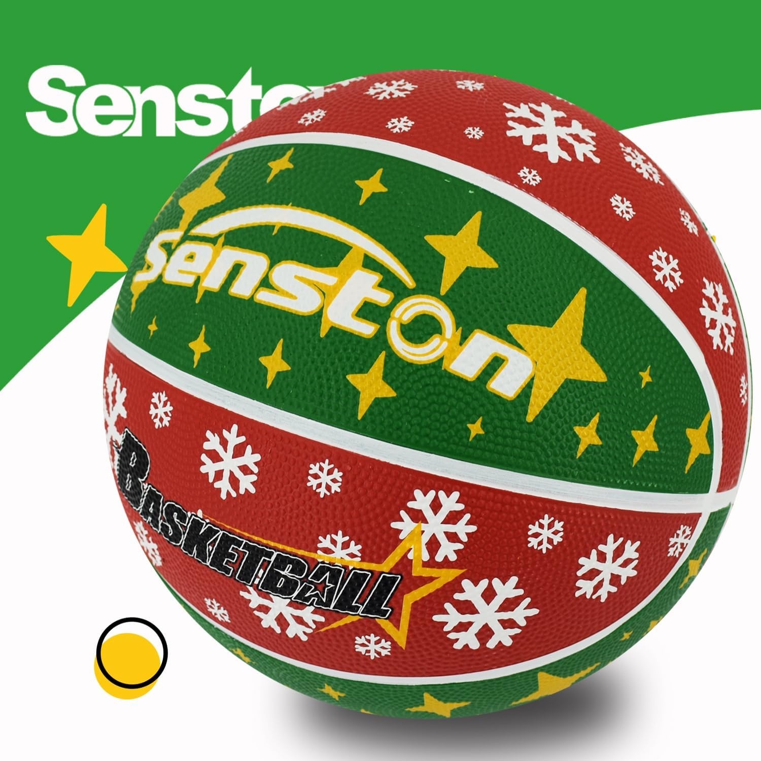 image:imageSenston Size 567 Outdoor Basketball Premium Grip with Pump for Men Women Excellent bounce elasticity Great value for daily play Built for concrete courts Easy inflation Ideal gift for playersRed