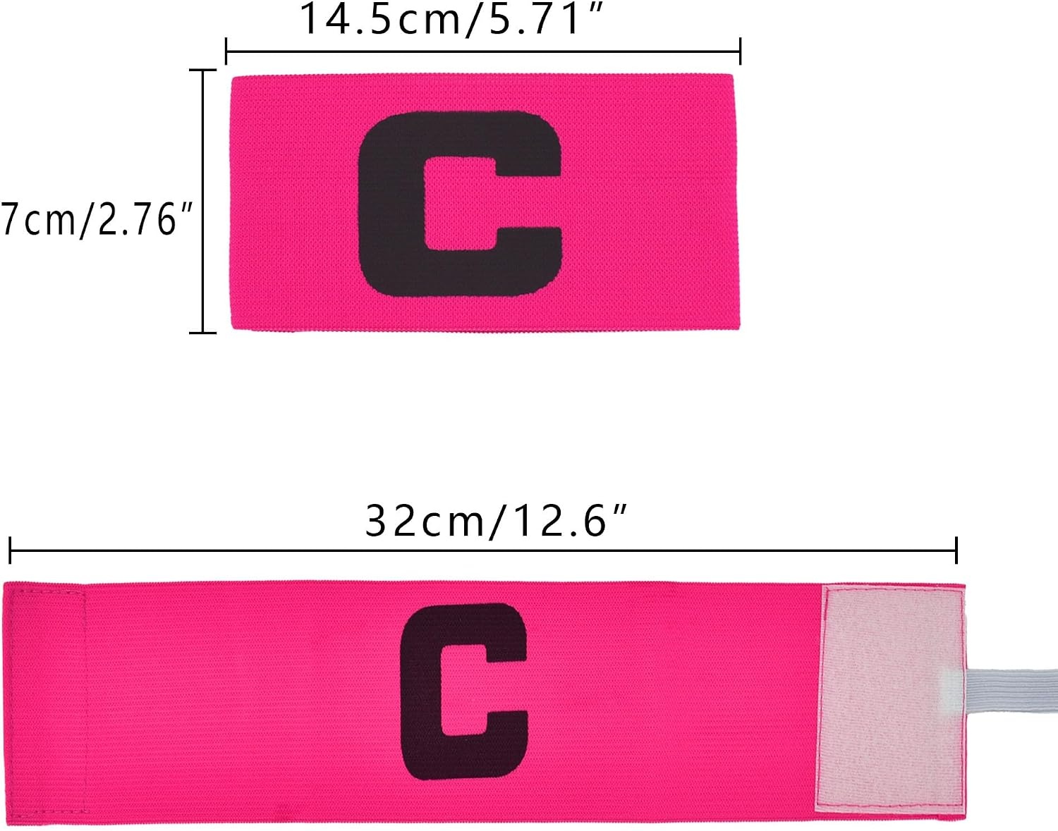 image:imageSenston Soccer Ball Captains Armbands for Adult and Youth 3Pcs Soft Breathable Nylon OneSize Adjustable Fit Adjustable Armband Durable Reusable Nylon BandPink