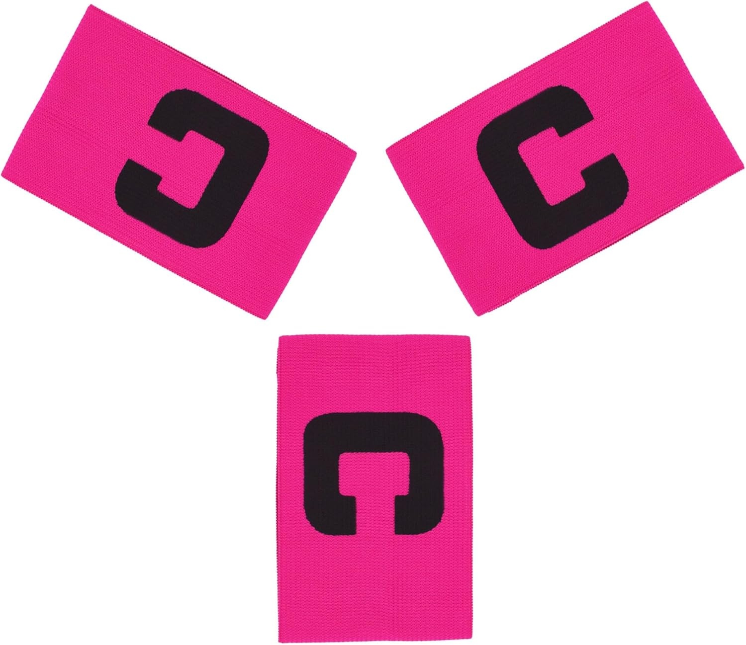 image:imageSenston Soccer Ball Captains Armbands for Adult and Youth 3Pcs Soft Breathable Nylon OneSize Adjustable Fit Adjustable Armband Durable Reusable Nylon BandPink