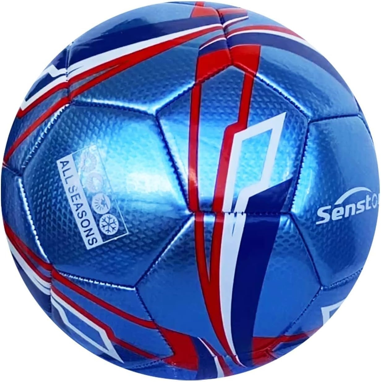 image:imageSenston Soccer Ball Size 3 4 5 with Pump for Kids and Adults Hardwearing Durable PVC AllWeather Faderesistant Antideform Good Air Retention Easy Clean Training Matchblue