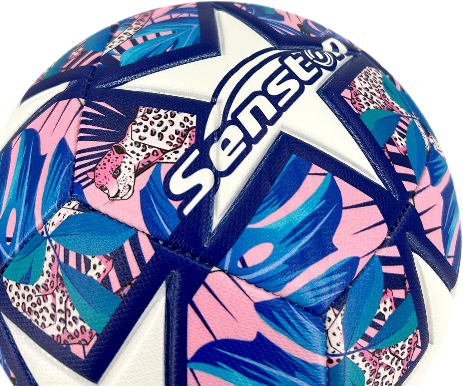 image:imageSenston Soccer Ball Size 3 4 5 with Pump for Kids and Adults Hardwearing Durable PVC AllWeather Faderesistant Antideform Good Air Retention Easy Clean Training Matchpink