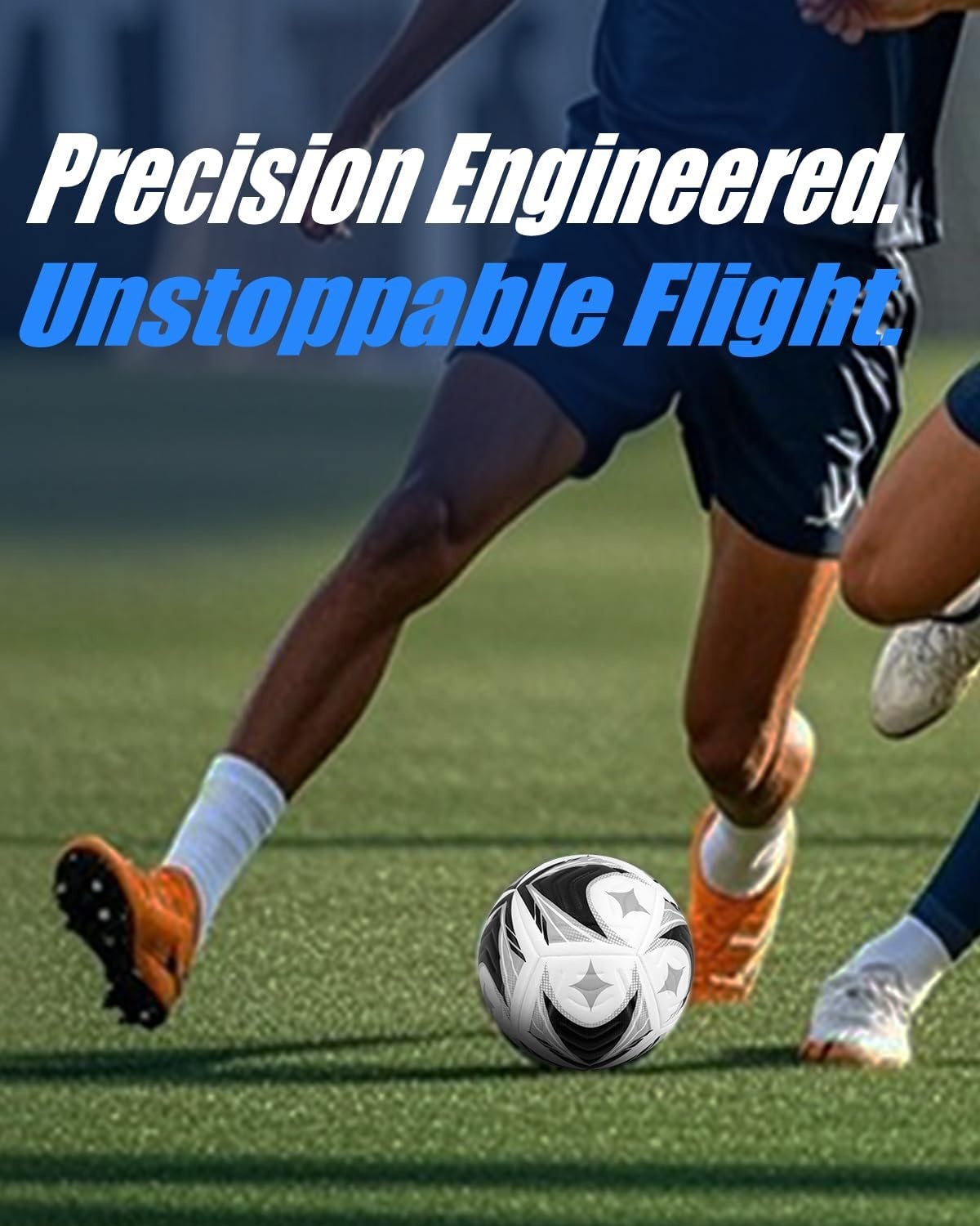 image:imageSenston Soccer Ball Size 4 amp 5 with Air Pump and Needles Durable PVC Training Football with Thickened Nylon Winding and Butyl Bladder for Shape Retention High Value Soccer Setblack