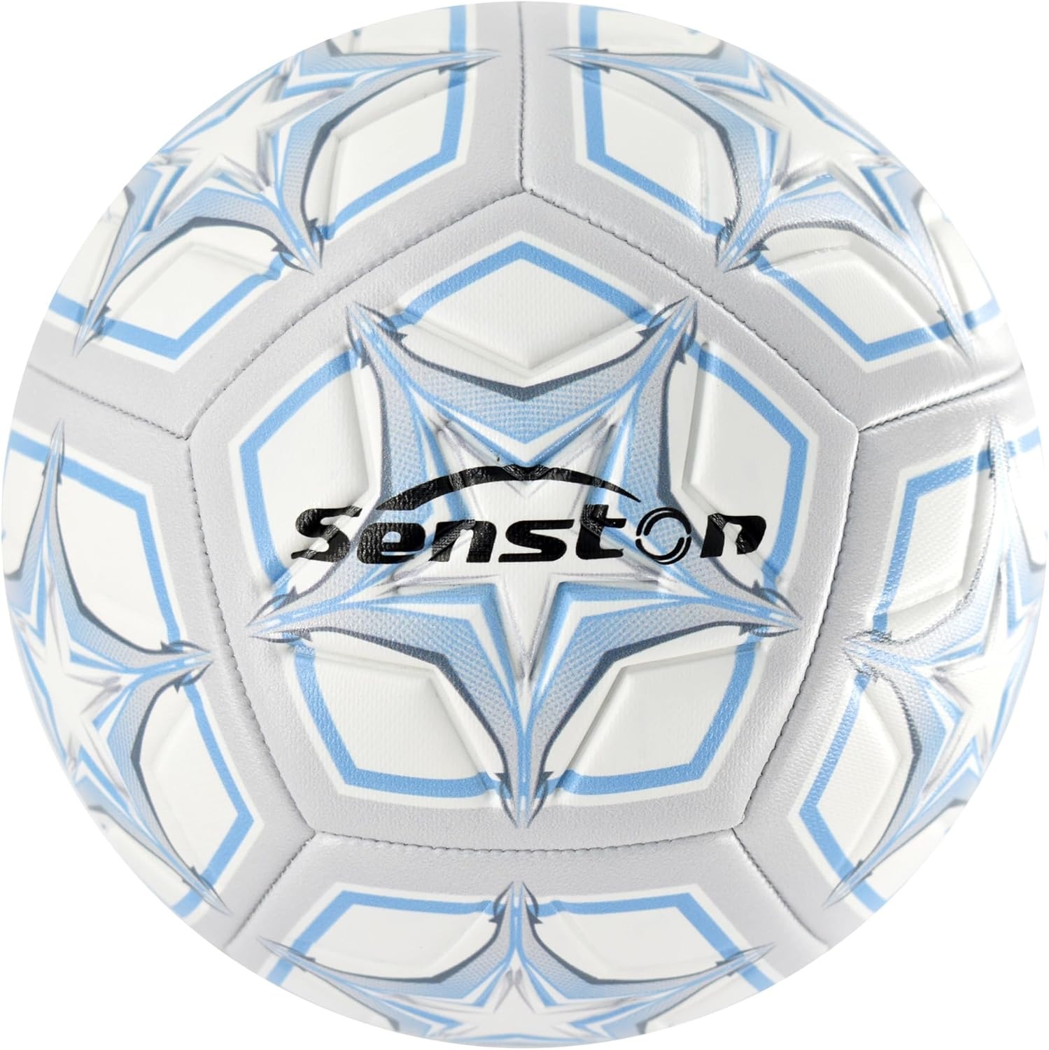 image:imageSenston Soccer Ball Size 4 amp 5 with Air Pump and Needles Durable PVC Training Football with Thickened Nylon Winding and Butyl Bladder for Shape Retention High Value Soccer Setgray