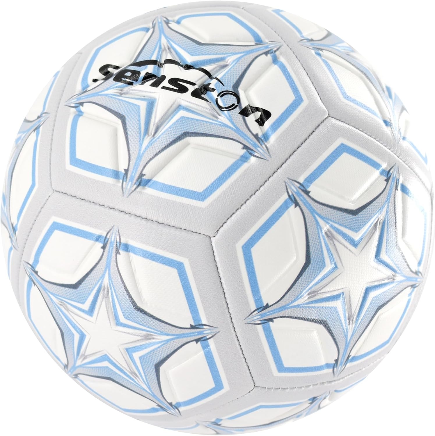 image:imageSenston Soccer Ball Size 4 amp 5 with Air Pump and Needles Durable PVC Training Football with Thickened Nylon Winding and Butyl Bladder for Shape Retention High Value Soccer Setgray