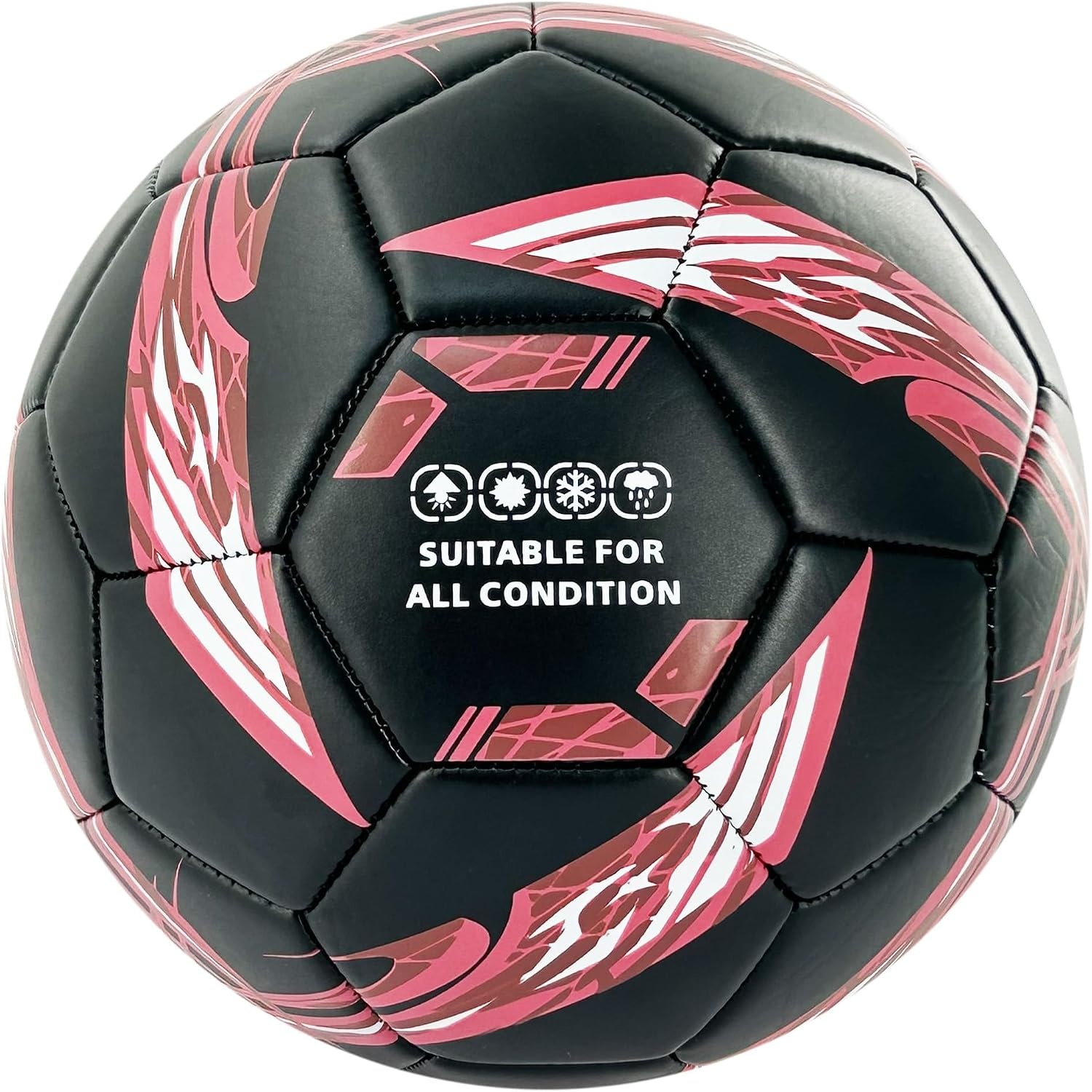 image:imageSenston Soccer Ball Size 4 amp 5 with Air Pump and Needles Durable PVC Training Football with Thickened Nylon Winding and Butyl Bladder for Shape Retention High Value Soccer Setred