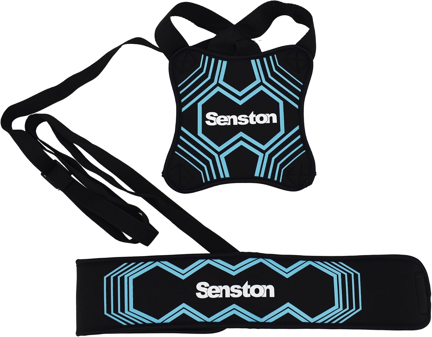 image:imageSenston SoccerVolleyball Training Belt Fits Ball Size 3 4 and 5 Adjustable Elastic Rope Durable Nylon Material Thickened EdgeDeformResistant Boost Soccer Skills Indoor Outdoor Useblue