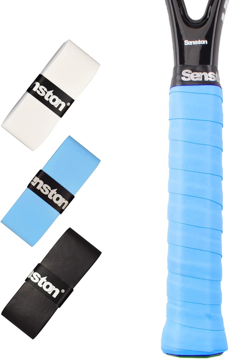 image:imageSenston Tennis Rackets Grips Squash Badminton Racquet Overgrip Tape Pickleball Rackets Handle WrapPure
