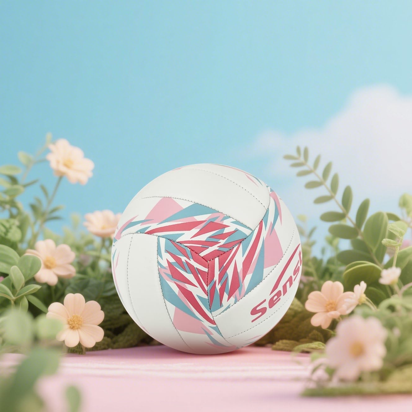 image:imageSenston Volleyball Official Size 5 Waterproof IndoorOutdoor Soft Volleyball for Youth Adults Beach Play Game Gym TrainingPink