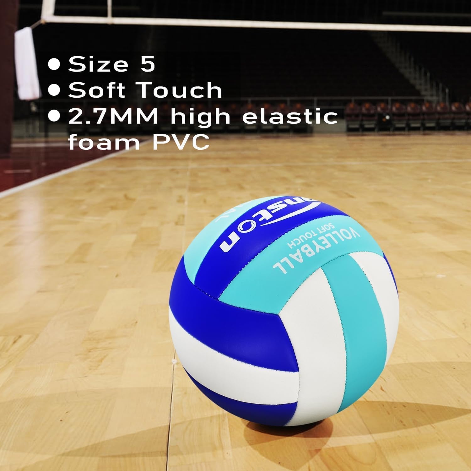 image:imageSenston Volleyball Official Size 5 Waterproof IndoorOutdoor Soft Volleyball for Youth Adults Beach Play Game Gym Traininggreen blue