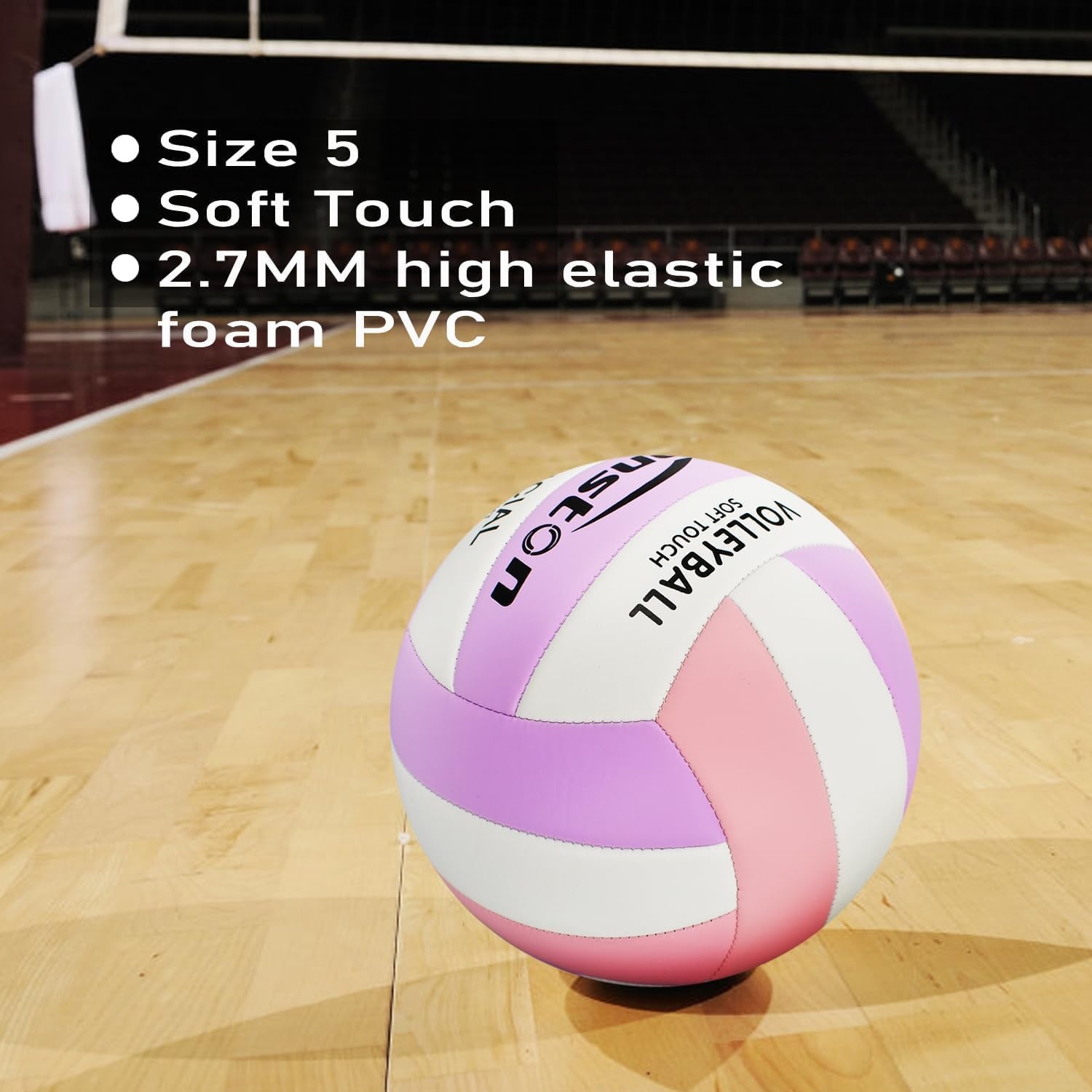 image:imageSenston Volleyball Official Size 5 Waterproof IndoorOutdoor Soft Volleyball for Youth Adults Beach Play Game Gym Trainingpurple pink