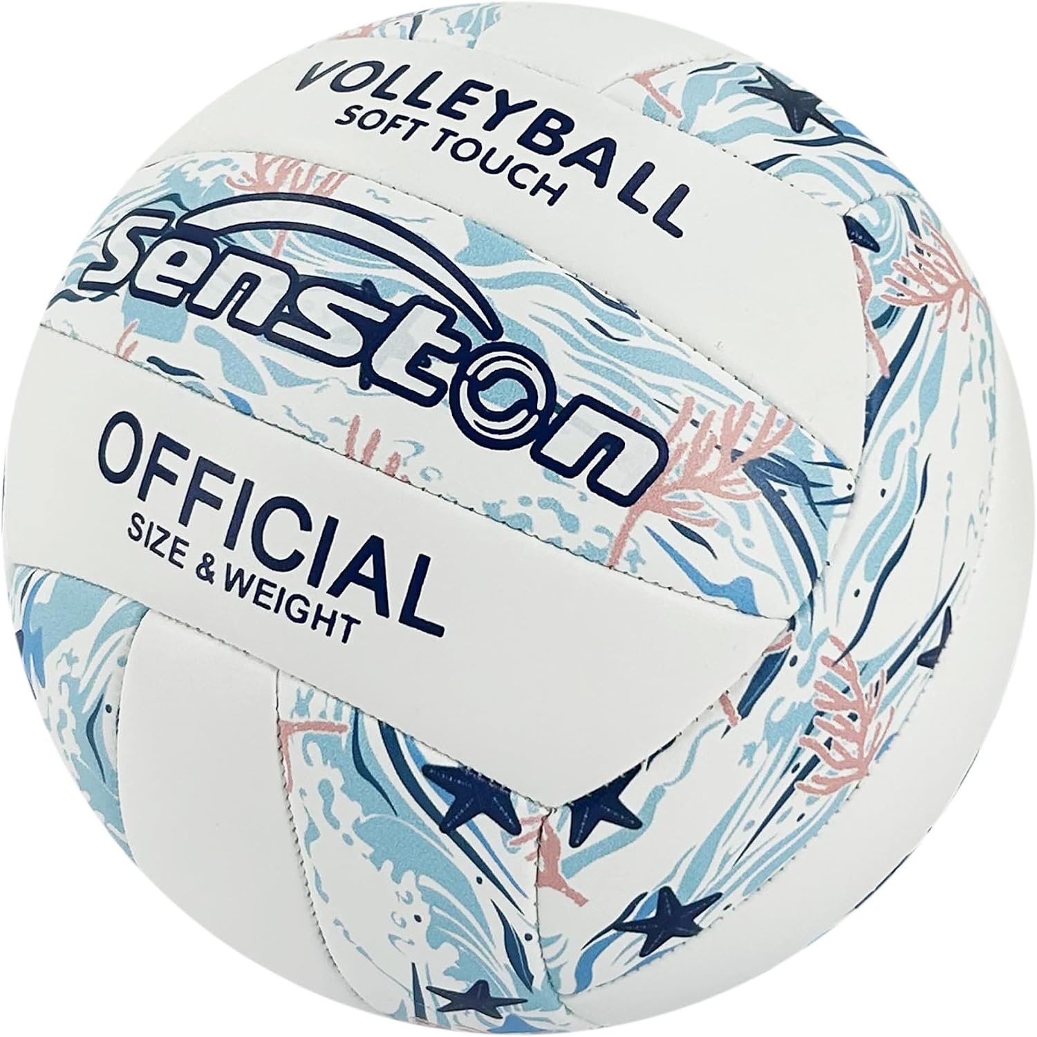 image:imageSenston Volleyball Official Size 5 Soft Waterproof for Indoor Outdoor Beach Hardwearing PVC Faderesistant Antideform Great Air Retention Low Maintenance Training EntertainmentBlue