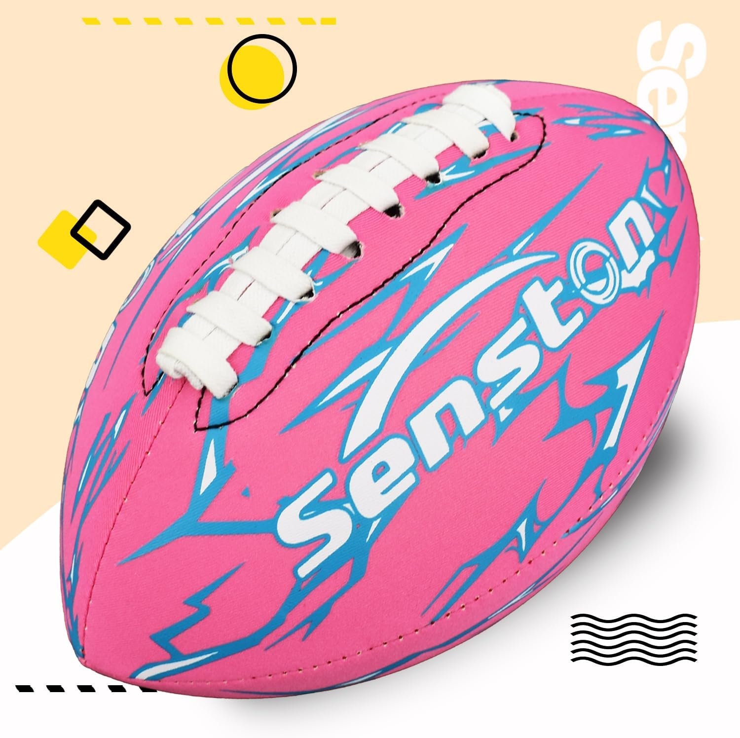 image:imageSenston Waterproof Football Durable Neoprene 925 for PoolSwimming Unbeatable value Includes pump amp needle Heavyduty double stitching Premium butyl bladder Versatile wet amp dry usePink