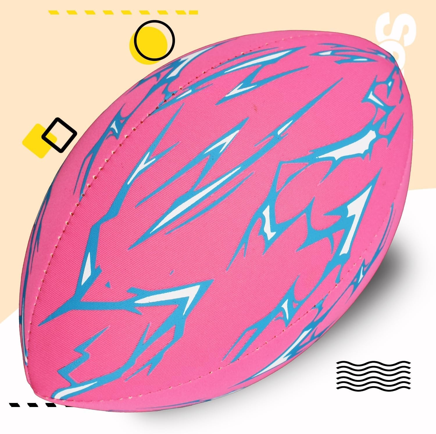image:imageSenston Waterproof Football Durable Neoprene 925 for PoolSwimming Unbeatable value Includes pump amp needle Heavyduty double stitching Premium butyl bladder Versatile wet amp dry usePink