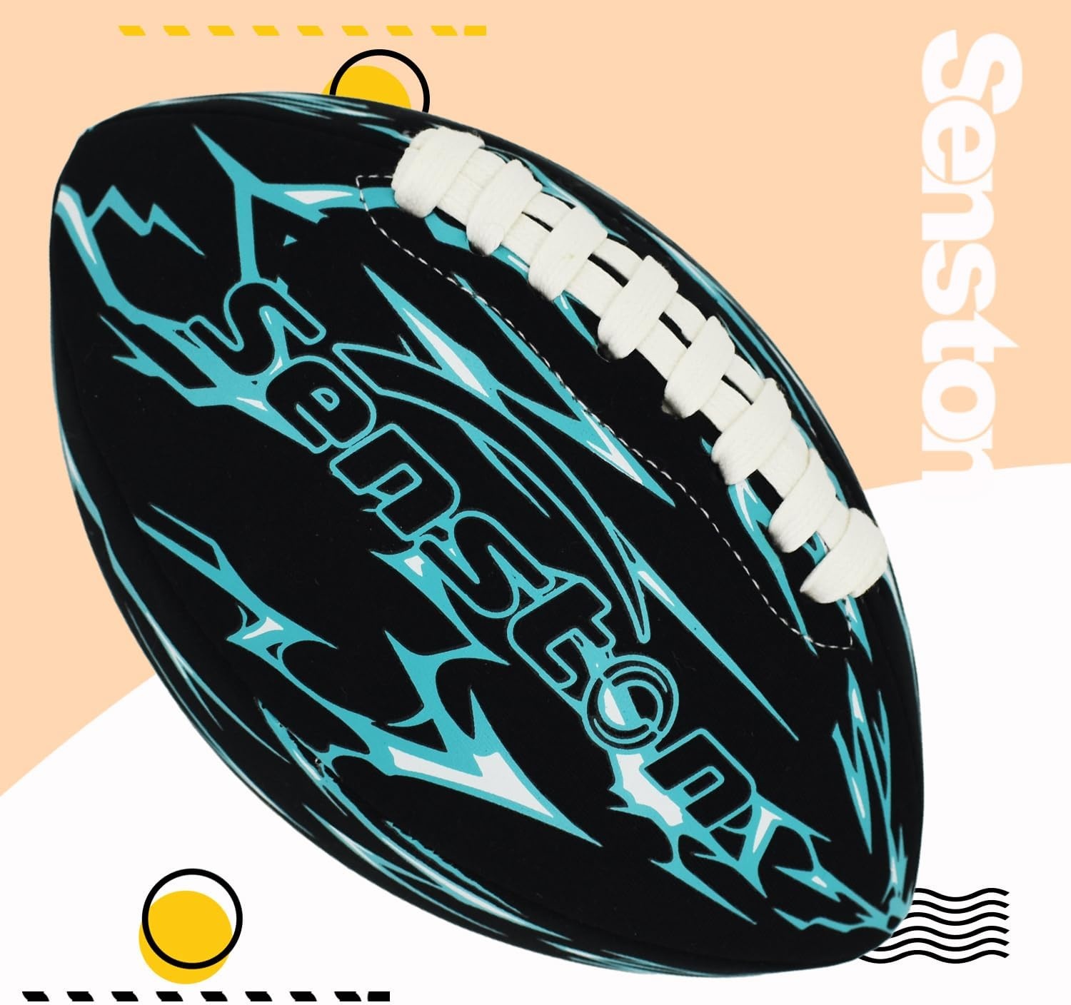 image:imageSenston Waterproof Football Durable Neoprene 925 for PoolSwimming Unbeatable value Includes pump amp needle Heavyduty double stitching Premium butyl bladder Versatile wet amp dry useBlue