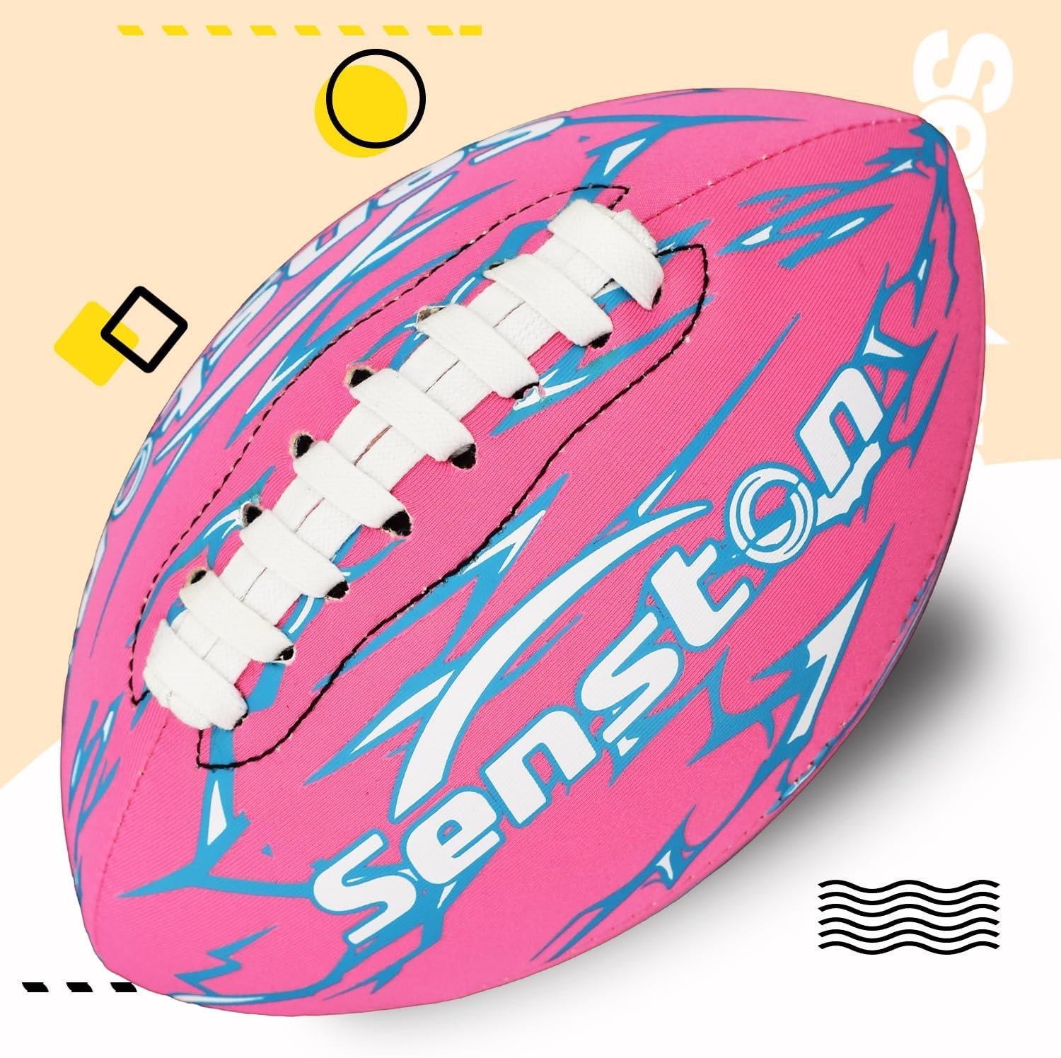 image:imageSenston Waterproof Football Durable Neoprene 925 for PoolSwimming Unbeatable value Includes pump amp needle Heavyduty double stitching Premium butyl bladder Versatile wet amp dry usePink