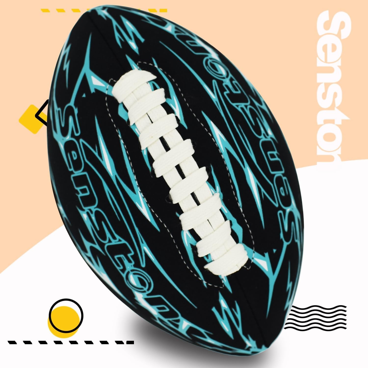 image:imageSenston Waterproof Football Durable Neoprene 925 for PoolSwimming Unbeatable value Includes pump amp needle Heavyduty double stitching Premium butyl bladder Versatile wet amp dry useBlue