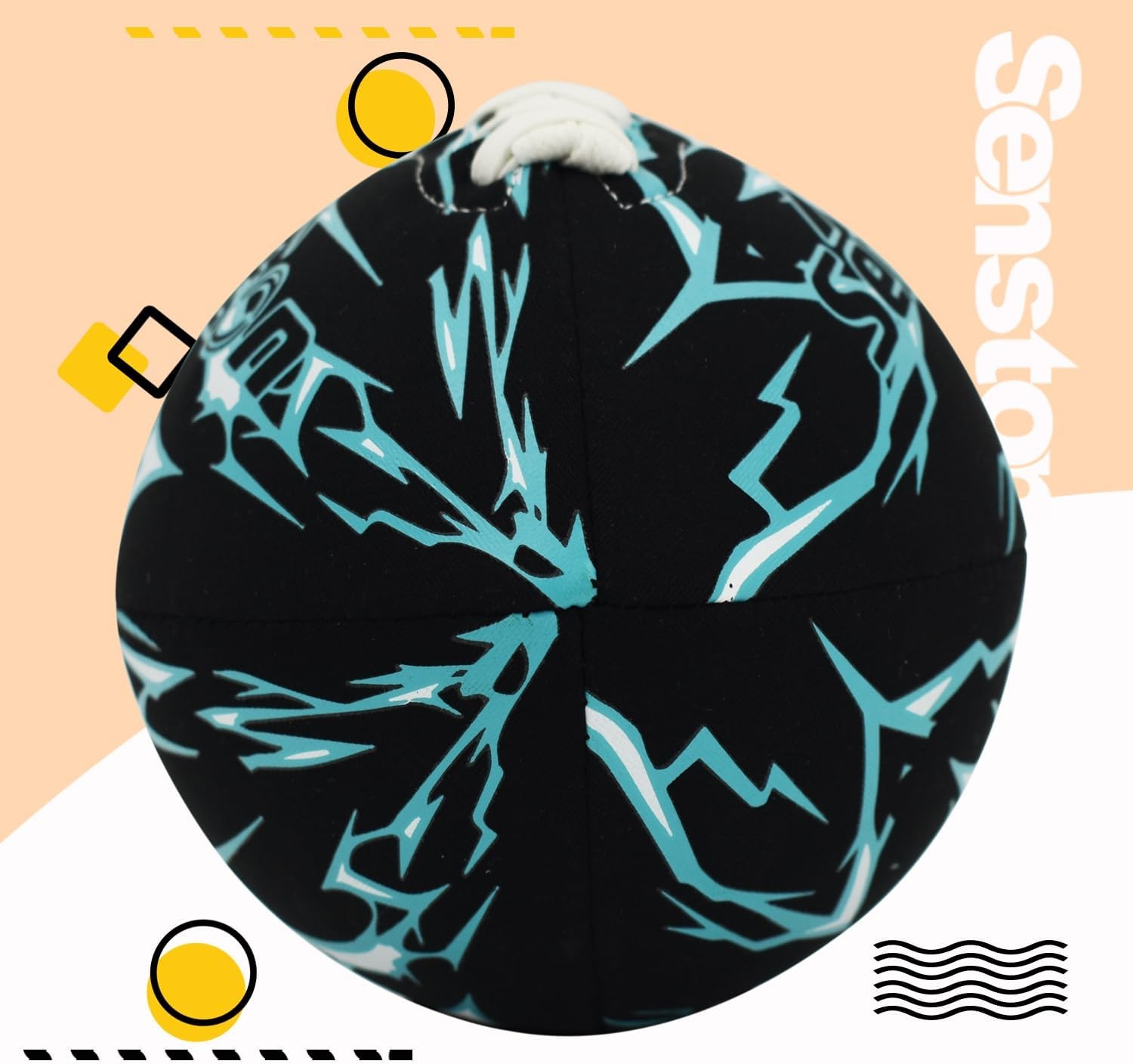 image:imageSenston Waterproof Football Durable Neoprene 925 for PoolSwimming Unbeatable value Includes pump amp needle Heavyduty double stitching Premium butyl bladder Versatile wet amp dry useBlue
