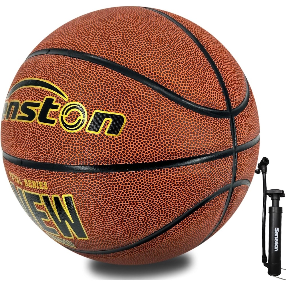image:imageSenston 295 Leather Basketballs Outdoor Indoor Mens Basketball Ball Official Size 7 OutdoorIndoor Game