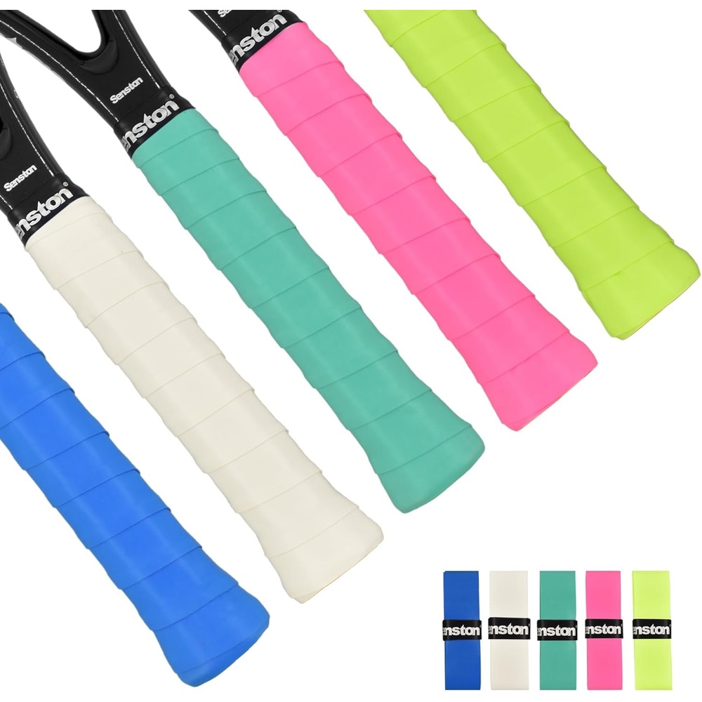 image:imageSenston New Rackets Grip Anti Slip Perforated Super Absorbent Tennis Overgrip Badminton Overgrip Pickleballs Overgrip5 colors