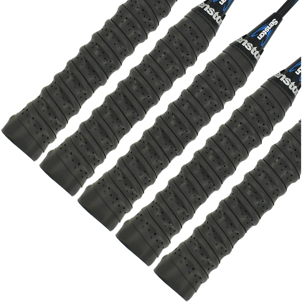 image:imageSenston New Rackets Grip Anti Slip Perforated Super Absorbent Tennis Overgrip Badminton Overgrip Pickleballs OvergripBlack