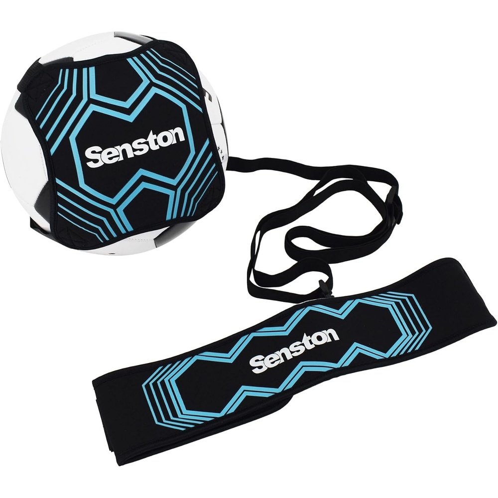 image:imageSenston SoccerVolleyball Training Belt Fits Ball Size 3 4 and 5 Adjustable Elastic Rope Durable Nylon Material Thickened EdgeDeformResistant Boost Soccer Skills Indoor Outdoor Useblue
