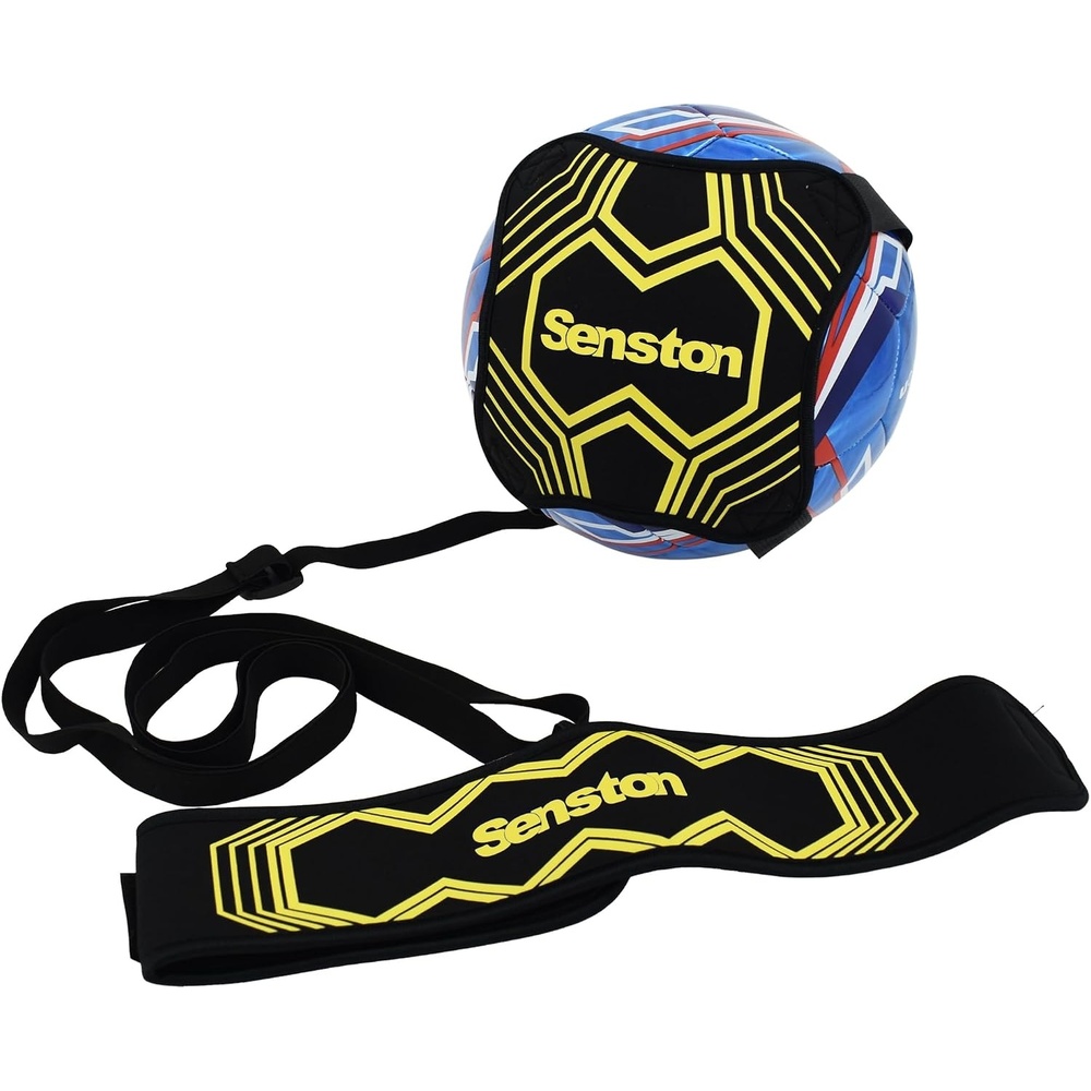 image:imageSenston SoccerVolleyball Training Belt Fits Ball Size 3 4 and 5 Adjustable Elastic Rope Durable Nylon Material Thickened EdgeDeformResistant Boost Soccer Skills Indoor Outdoor Useyellow