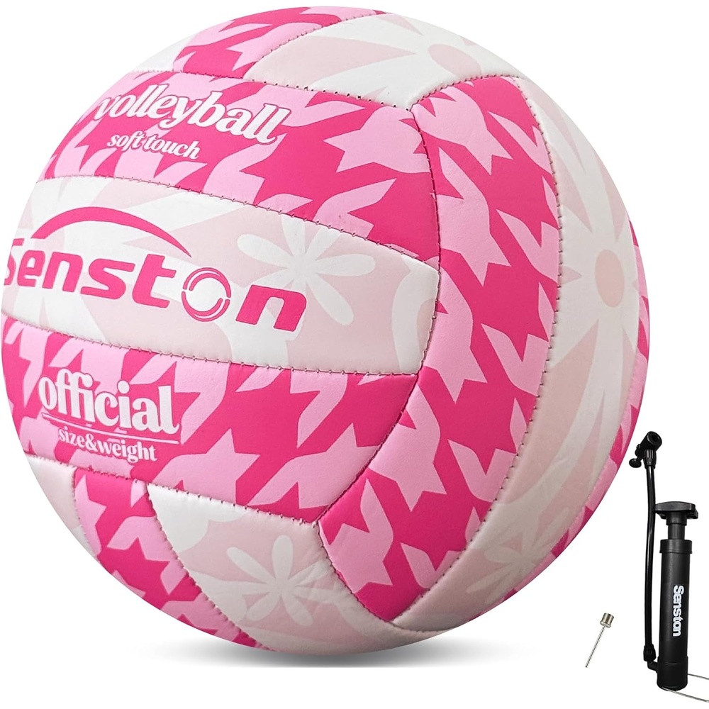 image:imageSenston Volleyball Official Size 5 Waterproof IndoorOutdoor Soft Volleyball for Youth Adults Beach Play Game Gym TrainingHot Pink